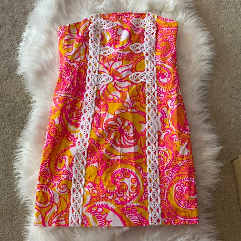 Lily Pulitzer Strapless Lace Dress